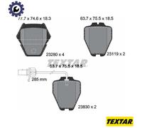 Textar Brake Pads 2328001 – Genuine OE Front Set of 4 – Fits Audi A4/A6 Allroad, VW Passat