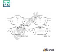 Brake Pad Set, disc brake BRECK 23281 00 701 00 for MINI (R50, R53) 1.4 2003-