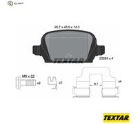 Textar Rear Brake Pads 2328404 - Lucas System - Fits Opel Corsa/Vauxhall Tigra/Holden Barina Classic