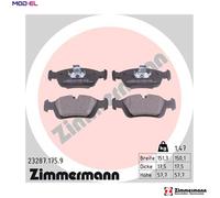 ZIMMERMANN Brake Pad Set 23287.175.9 for BMW 3 Series N46/N42 2.0L 4cyl