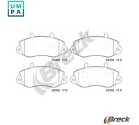 Brake pads 23302 00 703 00 BRECK for RENAULT OPEL