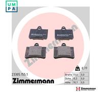 BRAKE PAD SET DISC BRAKE 23305.155.1 FOR CITROEN C5/II/Break 4HR /4HP 2.2L 4cyl