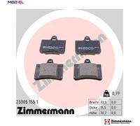 BRAKE PAD SET DISC BRAKE 23305.155.1 FOR CITROEN C5/II/Break 4HR /4HP 2.2L 4cyl