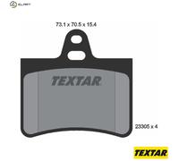 Textar 2330501 Rear Disc Brake Pad Set Fits Citroen