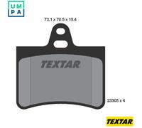 Textar 2330501 Rear Disc Brake Pad Set Fits Citroen