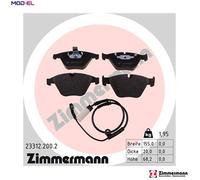 Brake pads 23312.200.2 ZIMMERMANN for BMW 1 Coupe 7 5 5 Touring 6 6 Convertible