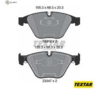 Textar Brake Pad Set Front Teves System Set of 4 Fits BMW 1 & 3 Series RWD E90 2331207