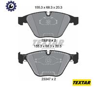 Textar Brake Pad Set Front Teves System Set of 4 Fits BMW 1 & 3 Series RWD E90 2331207
