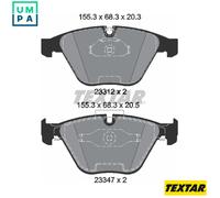 Textar Brake Pad Set Front Teves System Set of 4 Fits BMW 1 & 3 Series RWD E90 2331207