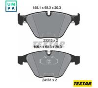 Textar 2331303 Front Axle Disc Brake Pad Set Fits BMW