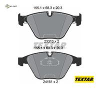 Textar 2331303 Front Axle Disc Brake Pad Set Fits BMW