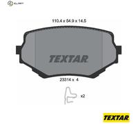 Textar Brake Pads Set 2331401 - Front Full Set of 4 (1A503323Z, 1A523323Z, 1A523323ZA, 1V6L3328ZA)