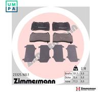 BRAKE PAD SET DISC BRAKE 23325.160.1 FOR CADILLAC TESLA MODEL/X VAUXHALL 4cyl