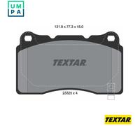 Textar Brake Pads 2332501 – Genuine OE Full Set of 4 Front/Rear for Ford, Tesla