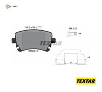 Textar Car Brake Pad Rear Caliper Screws For Audi 2332607