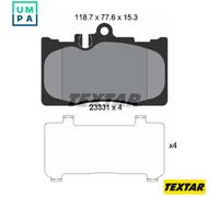 TEXTAR 2333102 Brake pad set