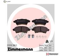 Otto Zimmermann Brake Pad Set 23332.180.1 - Disc Brake for Peugeot/Citroën 206 CC/SW, 306, Xsara