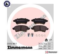 Otto Zimmermann Brake Pad Set 23332.180.1 - Disc Brake for Peugeot/Citroën 206 CC/SW, 306, Xsara