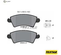 TEXTAR 2333201 Brake pad set