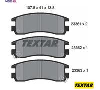 Brake pads 2336101 TEXTAR for OPEL PONTIAC CHEVROLET BUICK MEGA CADILLAC
