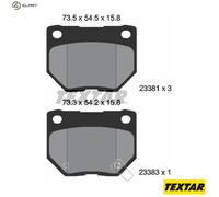 Textar Rear Brake Pads for Subaru Impreza 2.5 GB270 AWD - 2338102