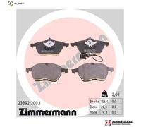 ZIMMERMANN Brake Pad Set 23392.200.1 - Disc Brake - for AUDI, SEAT, VW, SKODA