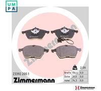 ZIMMERMANN Brake Pad Set 23392.200.1 - Disc Brake - for AUDI, SEAT, VW, SKODA