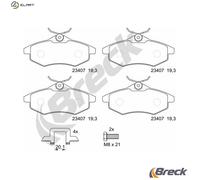 Brake Pad Set, disc brake BRECK 23407 00˙702 00 For CITROËN