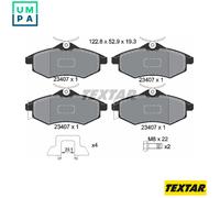 Textar Front Brake Pads 2340702 – Fits Citroën C3/C2 Enterprise – Full set of 4 with accessories