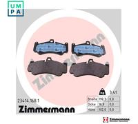 Brake pads 23414.168.1 ZIMMERMANN for PORSCHE 911 911 Convertible
