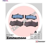 Brake pads 23414.168.1 ZIMMERMANN for PORSCHE 911 911 Convertible
