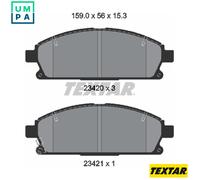Textar Brake Pad Set 2342006 – Fits Infiniti Q45 II (VH41DE 4.1L), Acura MDX (YD1) 3.5 2000-2005