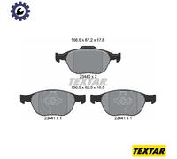 Textar Car Brake Pad Front Dimensions 62.5mm-67.2mm x 156.5mm For Ford 2344004