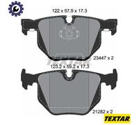 Textar Brake Pads 2344702 – Genuine OE Rear Full Set of 4 for BMW 7 Series (E65/E66/E67)