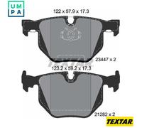 Textar Brake Pads 2344702 – Genuine OE Rear Full Set of 4 for BMW 7 Series (E65/E66/E67)