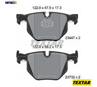 Textar Rear Brake Pads fits BMW X5 X6 AWD E71,E72 2344704