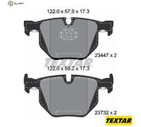 Textar Rear Brake Pads 2344704 - Genuine OE Full Set of 4 - Fits BMW X5/X6 E71 E72 AWD