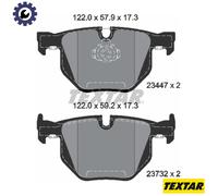 Textar Rear Brake Pads 2344704 - Genuine OE Full Set of 4 - Fits BMW X5/X6 E71 E72 AWD
