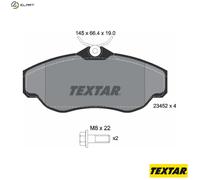 Textar Front Brake Pad Set 2345201 – Full Set of 4 with Caliper Screws for Land Rover Discovery