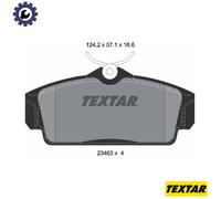 Textar Front Axle Disc Brake Pad Set 2346302 - Full set of 4, Fits Nissan, 1 Year Warranty