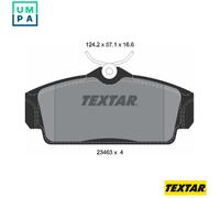 Textar Front Axle Disc Brake Pad Set 2346302 - Full set of 4, Fits Nissan, 1 Year Warranty