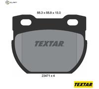 Brake Pad Set Rear Lockheed System Fits Land Rover Defender TEXTAR 2347101