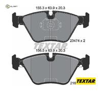 Textar Front Brake Pads fits BMW 5 Series 3 Z3 Wiesmann MF3 Z4 2347402