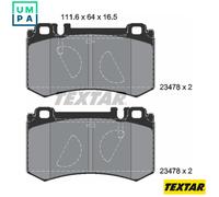 TEXTAR 2347801 Brake pad set