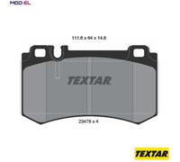 Textar Brake Pads 2347802 - Genuine OE Rear Full Set of 4 for Mercedes