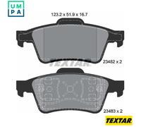 Textar Brake Pad Set 2348202 - Rear Full Set of 4, Genuine OE for Nissan & Renault