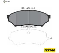 Textar 2348701 Front Axle Disc Brake Pad Set Fits Mitsubishi