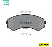 Textar 2348801 Brake Pad Set, Disc Brake