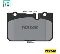 TEXTAR 2349901 Brake pad set