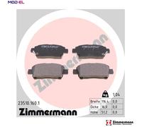 BRAKE PAD SET DISC BRAKE 23510.160.1 FOR TOYOTA YARIS/VITZ/VERSO/FUN/CARGO 1.8L